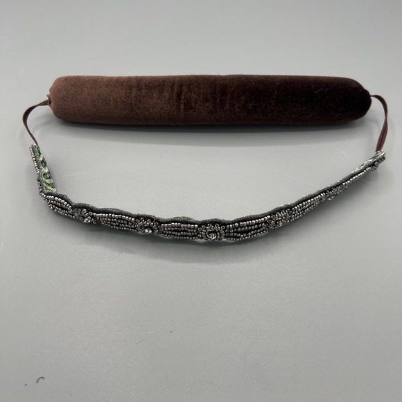 Rare Accessories - Rare 1980s Beaded Velvet Sweatband – Retro Aerobics Headband – One of‎ a Kind